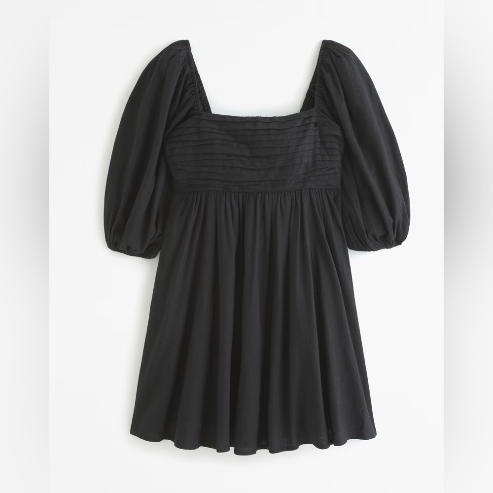 The A&F Emerson Linen-Blend Puff Sleeve Mini Dress